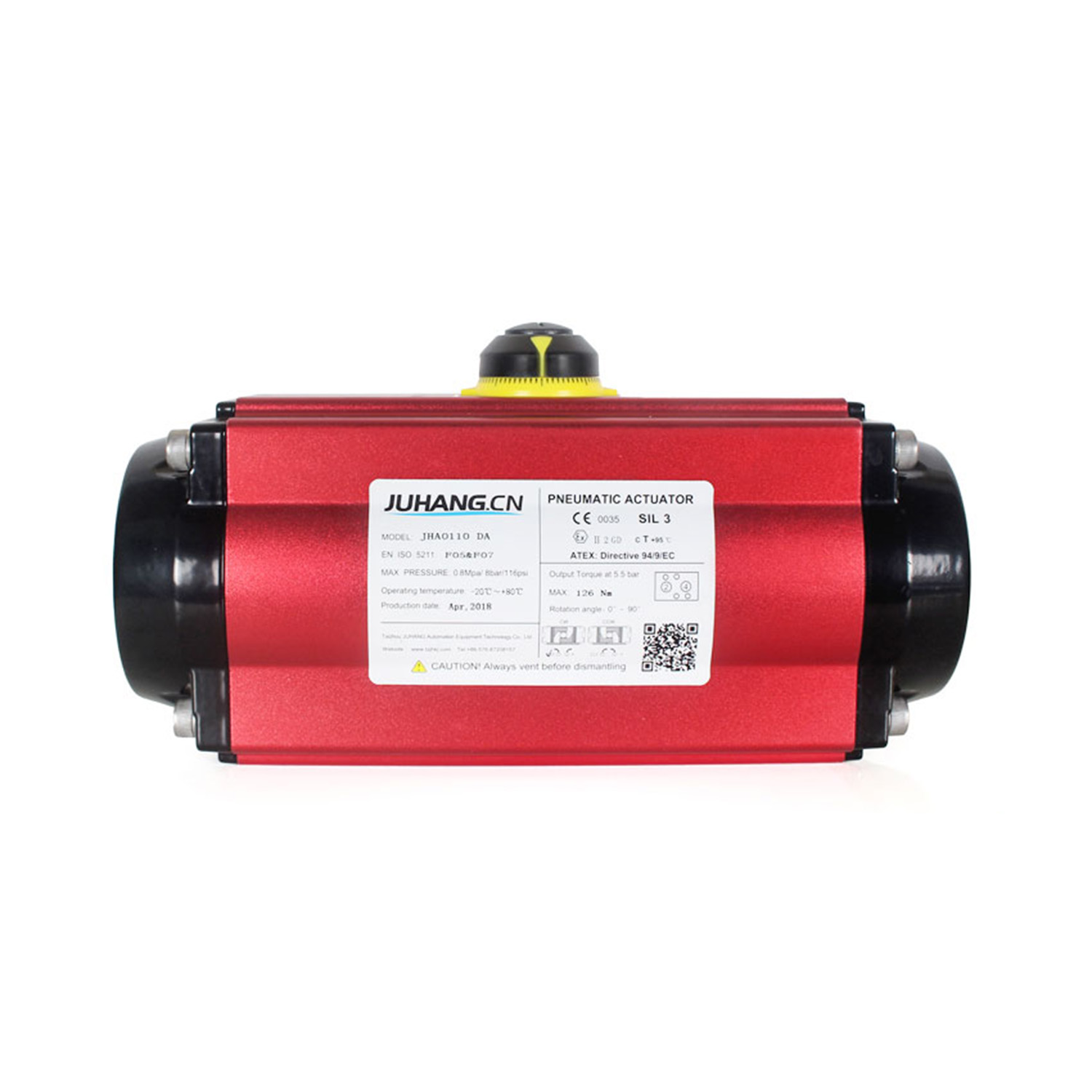 Pneumatic Actuator eculeo et Pinus duplex agens JHA010DA